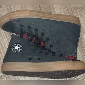 Converse All Star High Top Sneakers in Black with Gum Sole